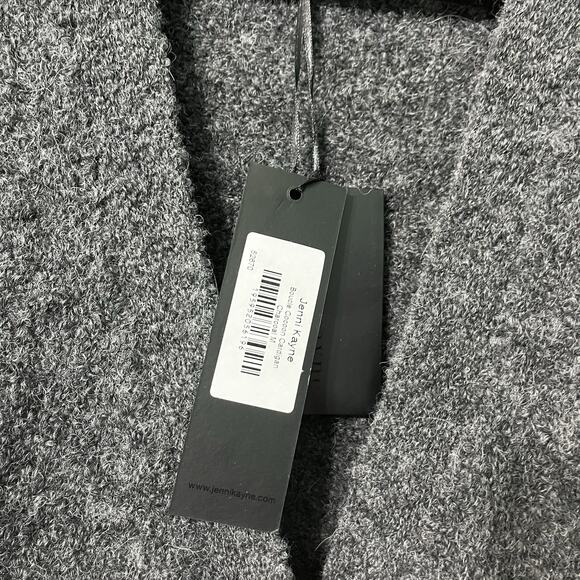 Jenni Kayne Boucle Cocoon Cardigan Dark Gray Alpaca-Blend Size Medium - Picture 3 of 8